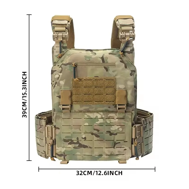 YAKEDA 900D Gilet tattico per addestramento alla caccia all'aperto con sistema molle tagliato al laser a sgancio rapido resistente all'usura realizzato in materiale di nylon