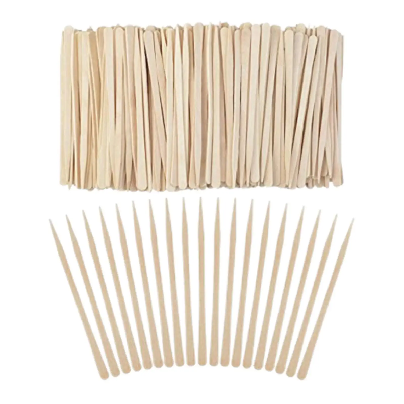 Mini 100x Wood Wax Spatulas Waxing Applicator Sticks Thin Head Wax Bean Eyebrow Wax Sticks Small Wax Applicator 100Pieces