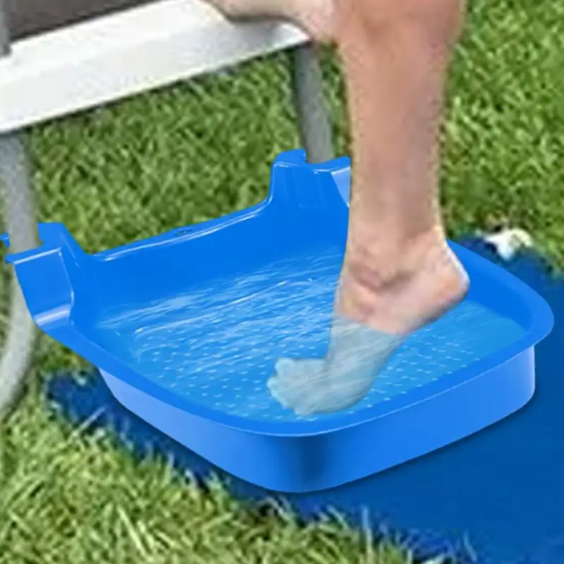 

Pool Foot Bath Basin Aboves Ground Pool Foot Soak Tray Large Size Installed on Pool Ladder Wash Sand & Dirt Pool Accessories