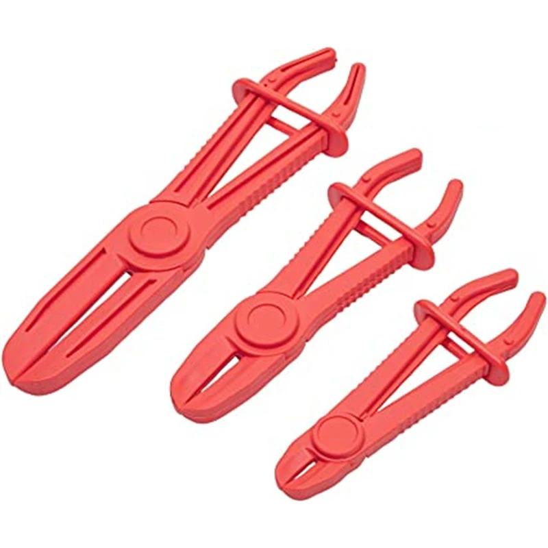 3PC Flexible Hose Line Clamps Hose Pinch Off Pliers Set Radiator Brake Fuel Pipe Car Tools