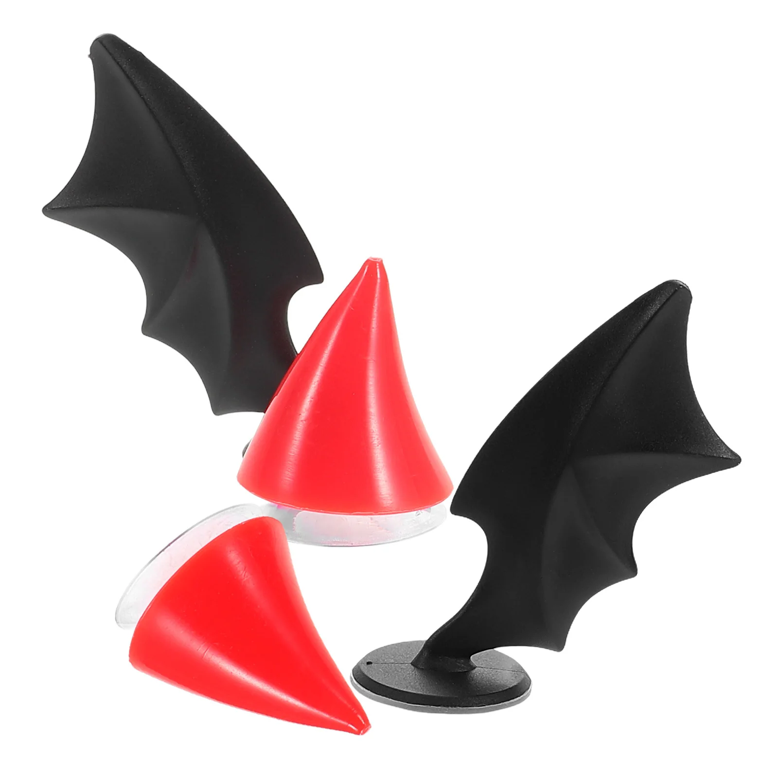 

4Pcs Motorcycle Devil Horns Wings Suction Cup Cute Cat Ears Eye Catching Accessory for Bikes Motorcycle Devil Horn