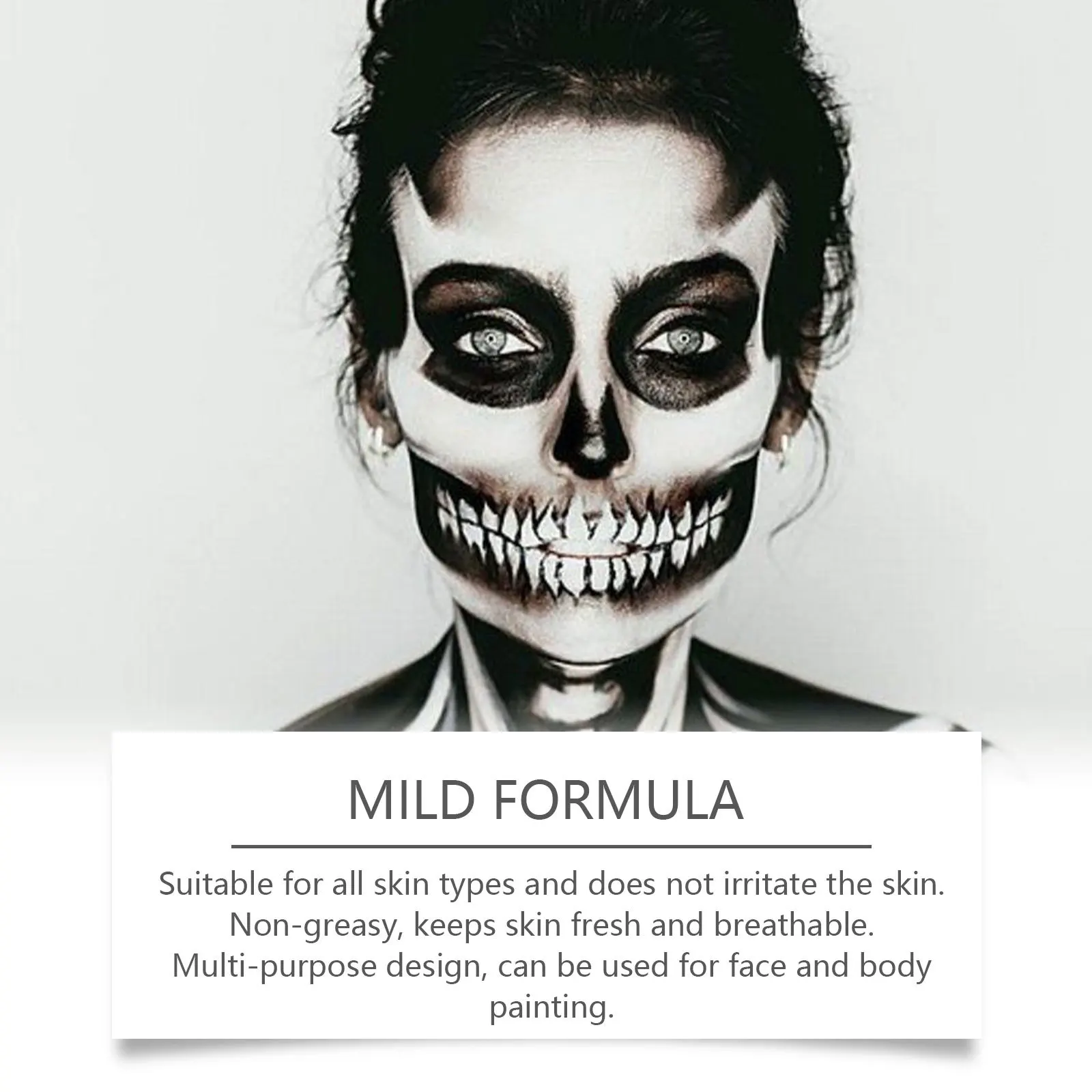 طقم مكياج الهالوين - لعب الأدوار التنكرية - تصميم وجه مخيف - كونتور وتسليط الضوء على - حصريًا للهالوين #3