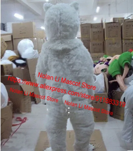 High Quality EVA Material Helmet Polar Bear Mascot Costumes Walking Cartoon Apparel Birthday Party Advertisement Halloween 056