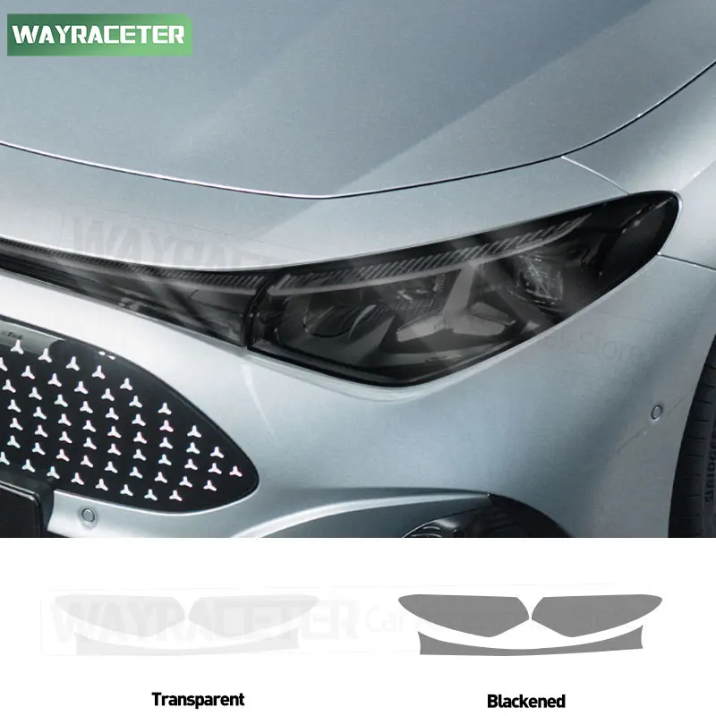 

2 шт. защитная пленка для фар автомобиля, тонировочная, дымчато-черная, прозрачная, из ТПУ, наклейка для Mercedes-Benz CLA-класса EQ C174 2026, аксессуары