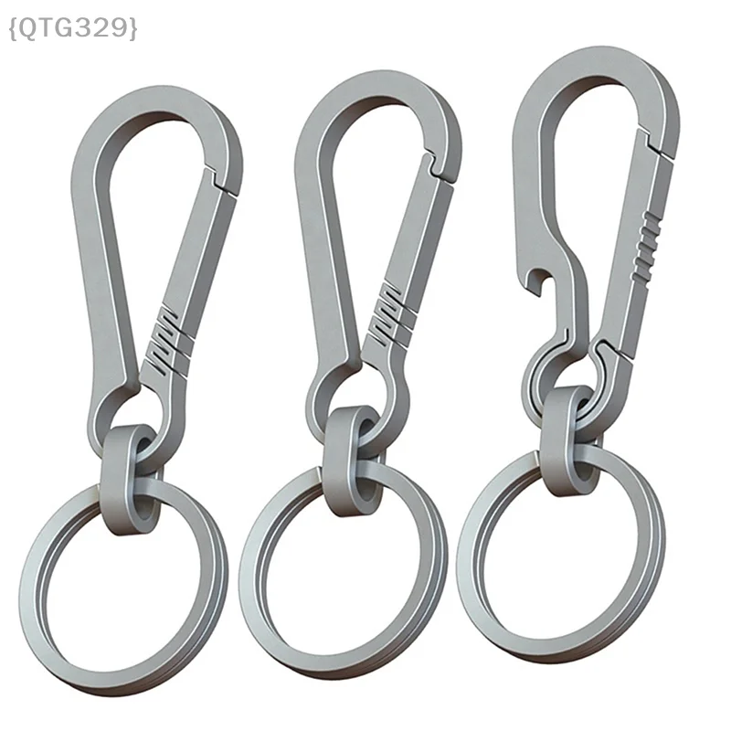 【O】Titanium EDC Tool Keychain | Heavy-Duty Alloy Buckle For Outdoor Survival, Key Ring & Car Accessories