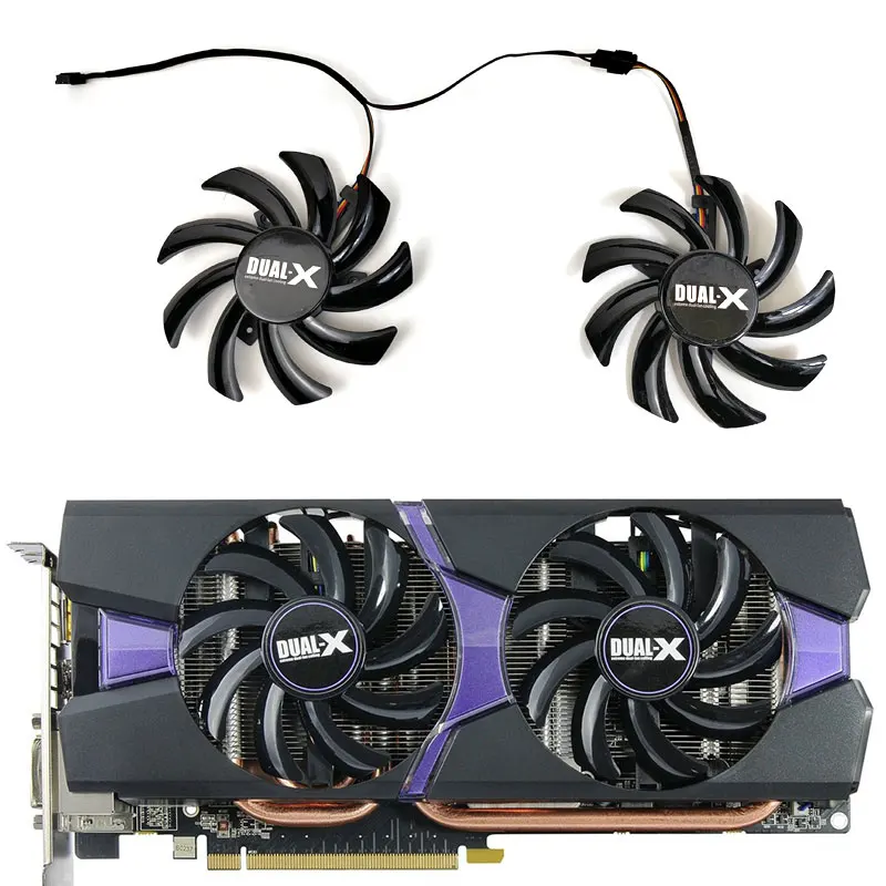 

NEW 85MM FDC10H12S9-C R9 380 2G D5 GPU Fan，For Sapphire HD7850 HD6970 HD7870 HD7950 HD7970 R9 380 Video Card Cooling Fan