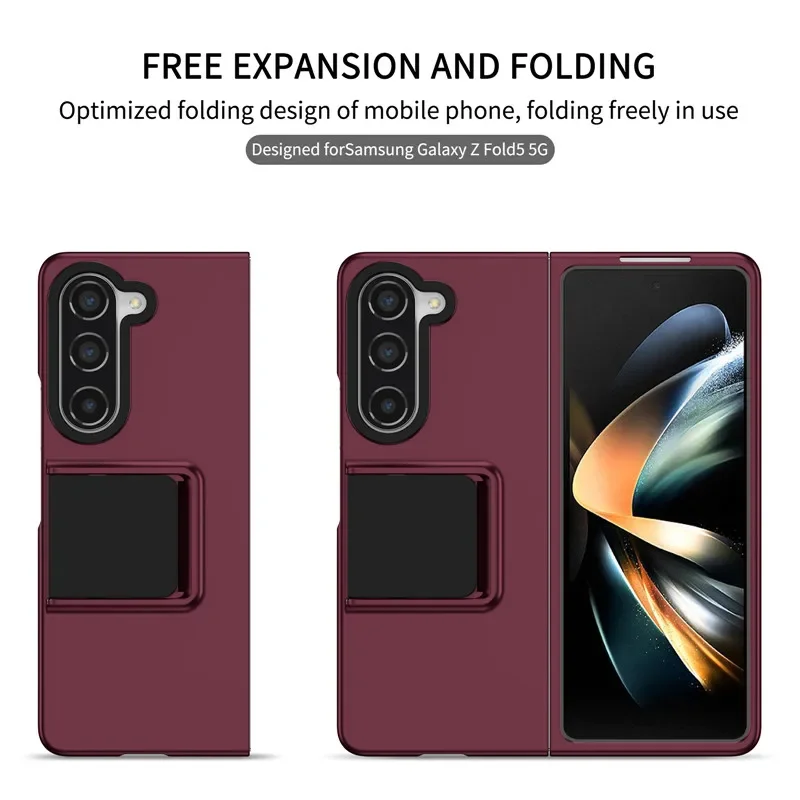 Three-dimensional Folding Stand Business Shock-proof Phone Case For Samsung Z Flip 3 4 5 ZFlip4 Z-Flip5 ZFlip3 Fold3 Fold4 Fold5