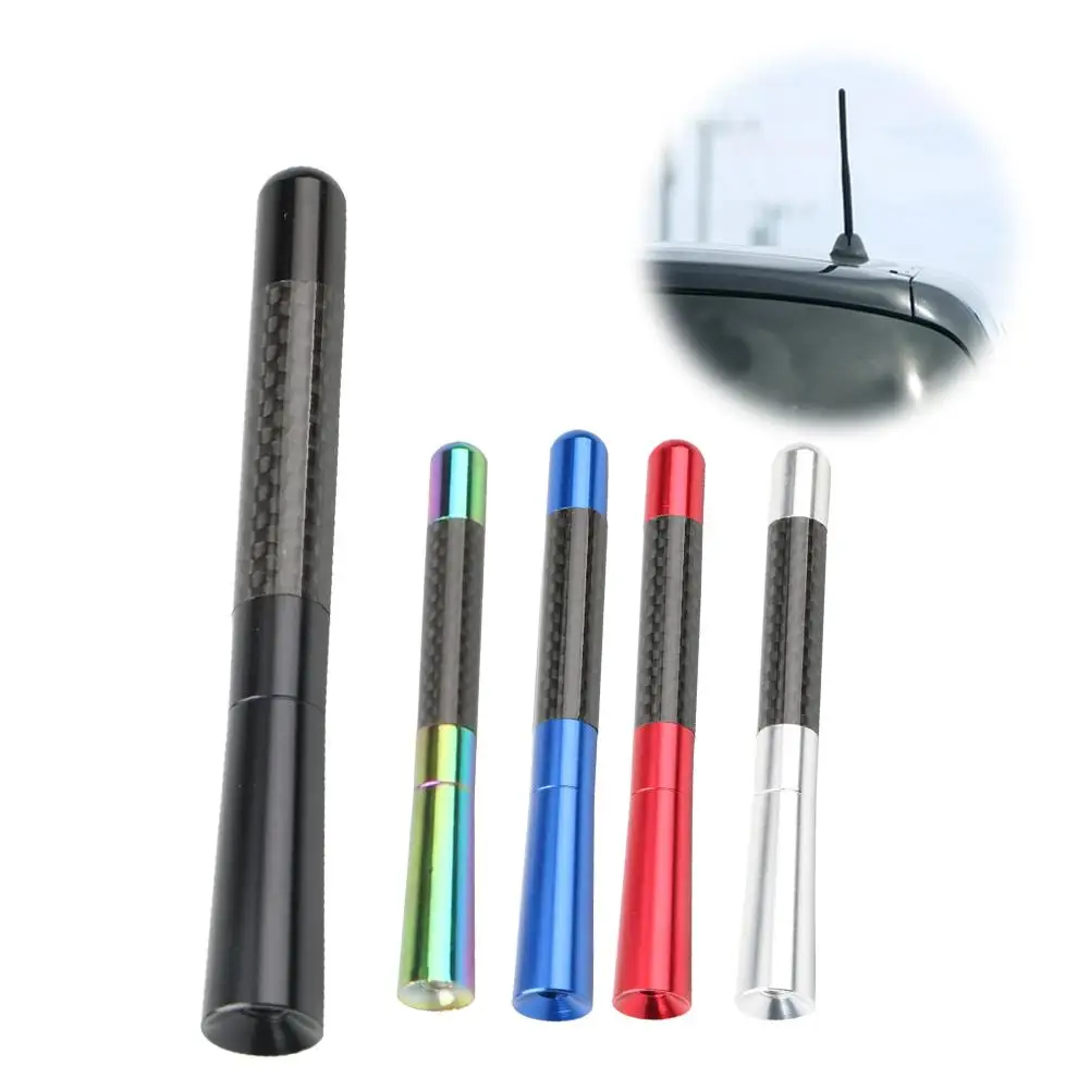 12cm Antenne For Mini Cooper Carbon Fiber Antenna Car Short Antena Radio FM Metal Receiving Antenna Car Tuning R1E1