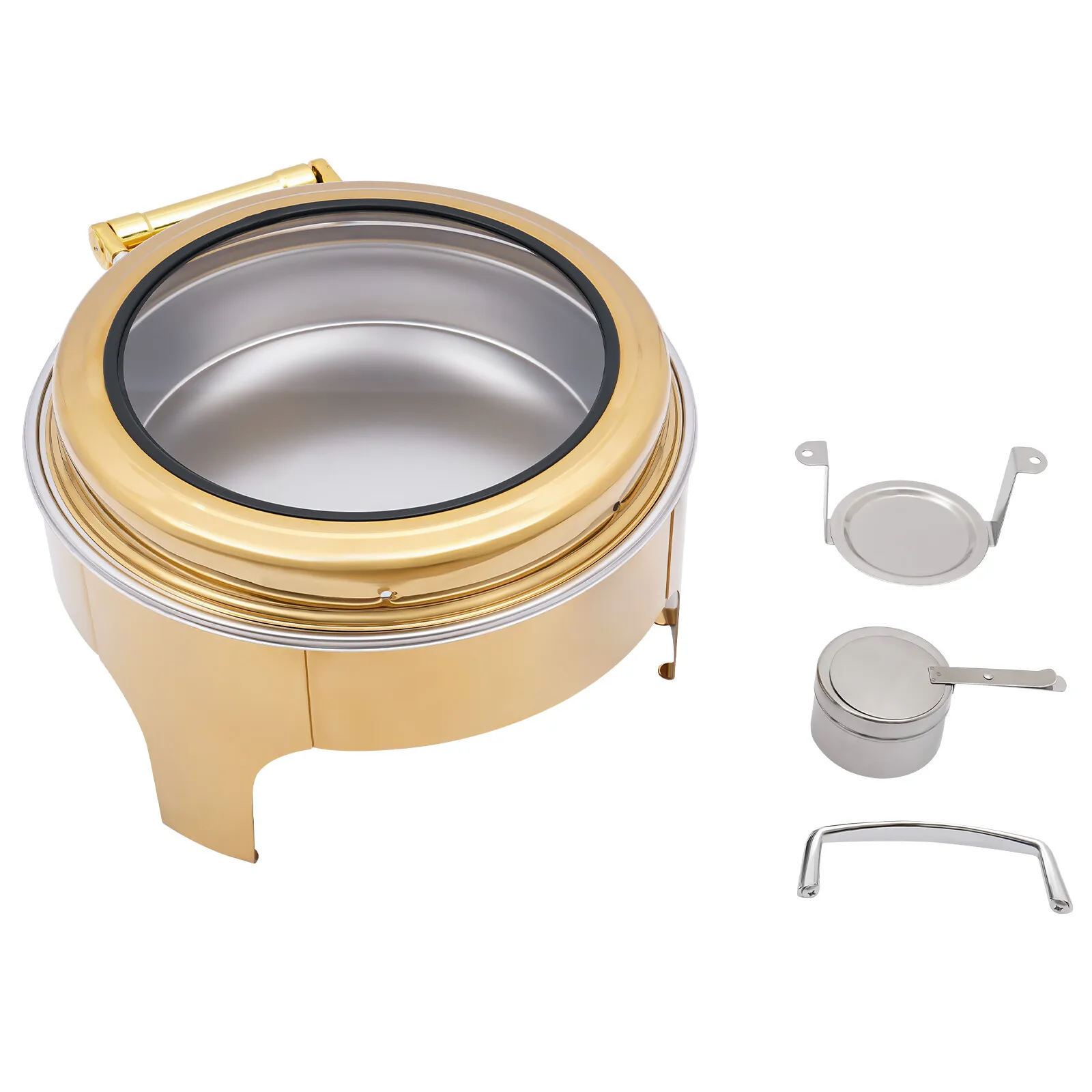 Gold 6L Stainless Chafing Dish Buffet Warmer Chafing Dish Buffet Server and Warmer - view 8