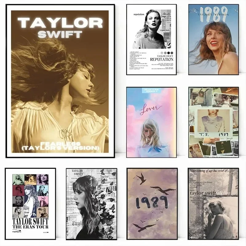 Modern Taylor Swifts Hit Music Poster  Classic Series Album Lover Canvas Painting Print Wall Art for Living Room Home Decor  Pos