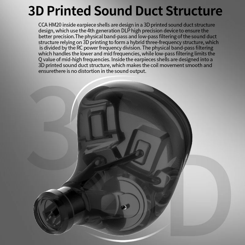 سماعات رأس CCA HM20 من الحديد 16 وحدة HIFI سلكية عالية الجودة للهاتف المحمول سماعات ألعاب رياضية حية