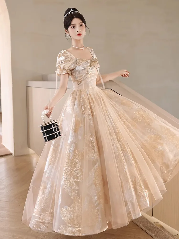 Princess Style Prom Dress Cheongsams Women Elegant Formal Party Gown Luxury Print Flower Vestidos De Festa Long Vestidos