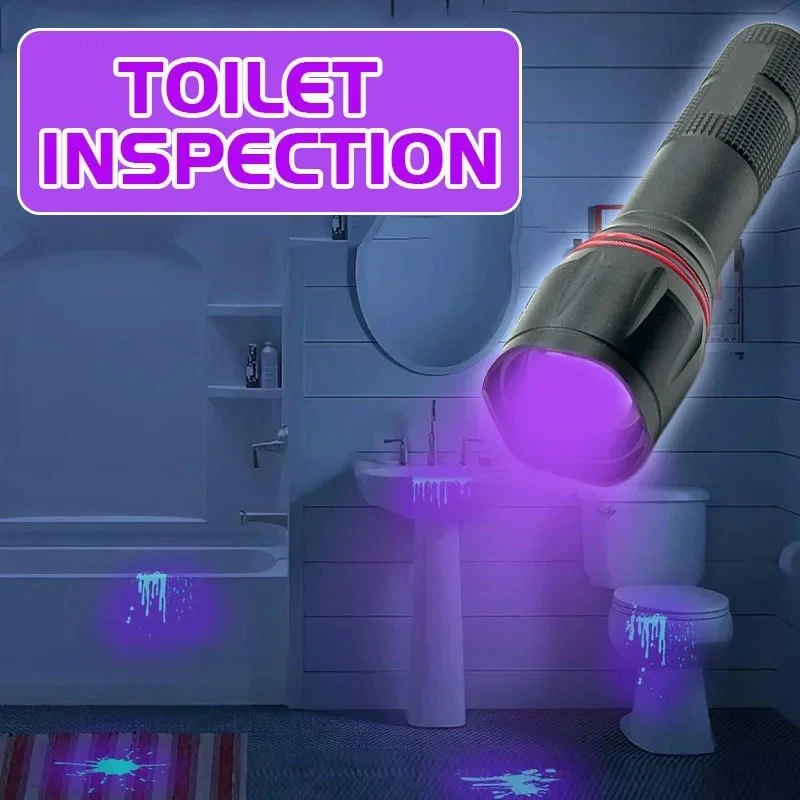

F5 LED UV Flashlight Ultraviolet Torch Mini Light Pet Urine Stains Detector Fluorescent Anti-counterfeiting Bill Seal Detector
