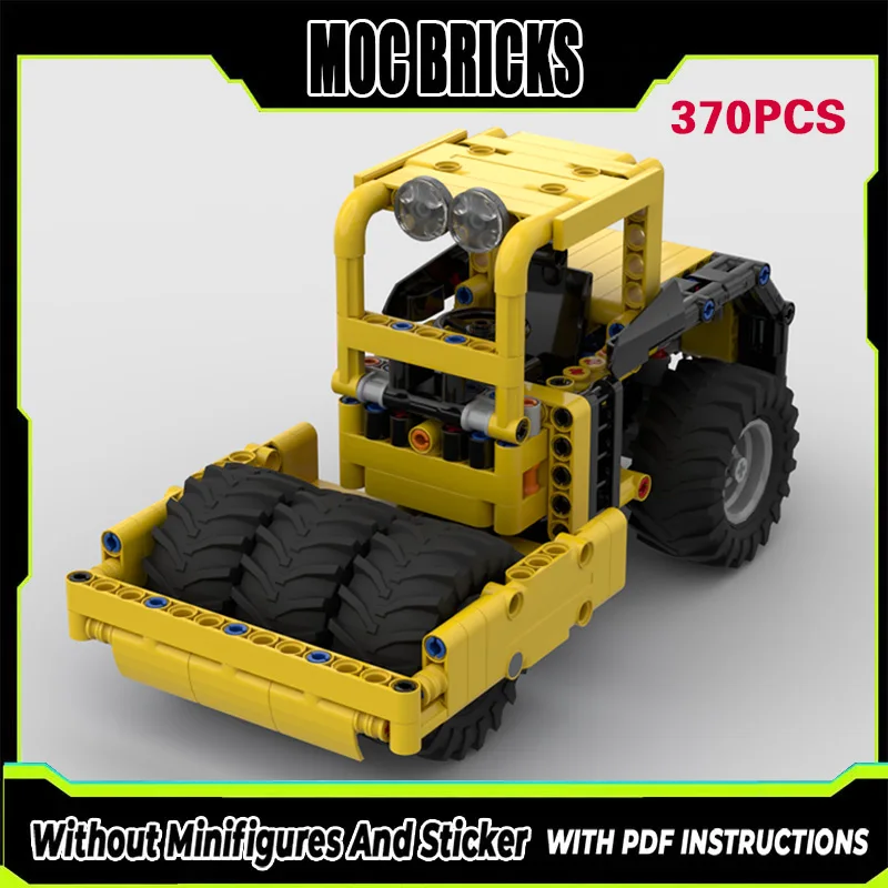 

Конструктор City Car Model MOC: Дорожный каток для строительства дорог, модульная технология, подарки, праздничный набор для сборки, детские игрушки