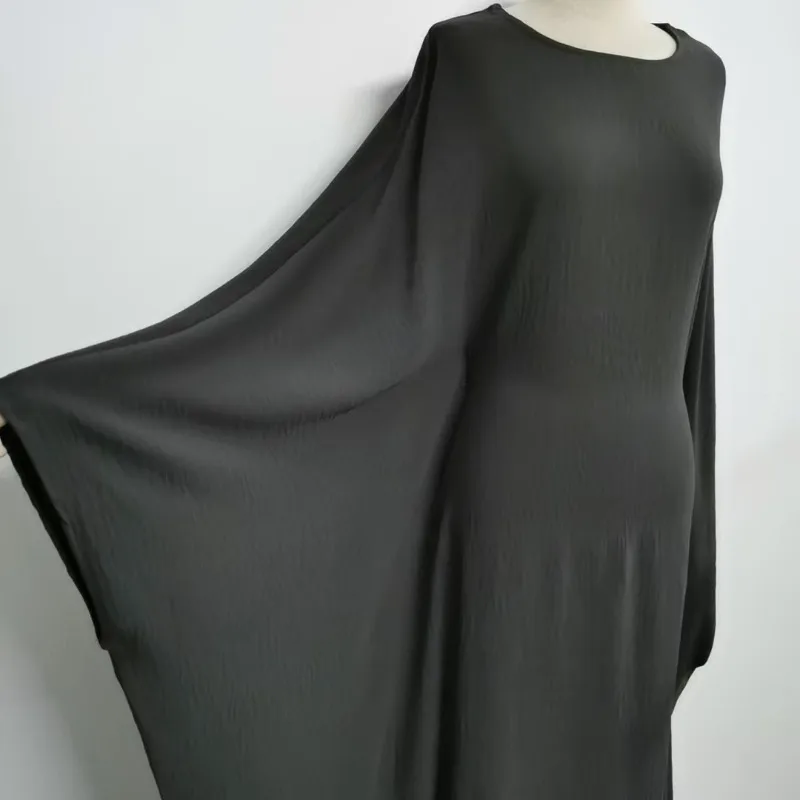 2024 Nuovo Ramadan Abaya Femme Dubai Party Vita Robe Femme Musulman Manica a pipistrello Abito da donna