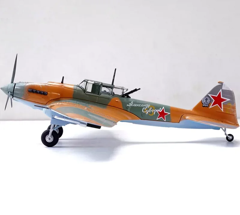 1/72 مقياس السوفياتي IL-2A هجوم طائرة مقاتلة سبيكة طائرة نموذج لعبة الكبار المشجعين مجموعات هدايا تذكارية