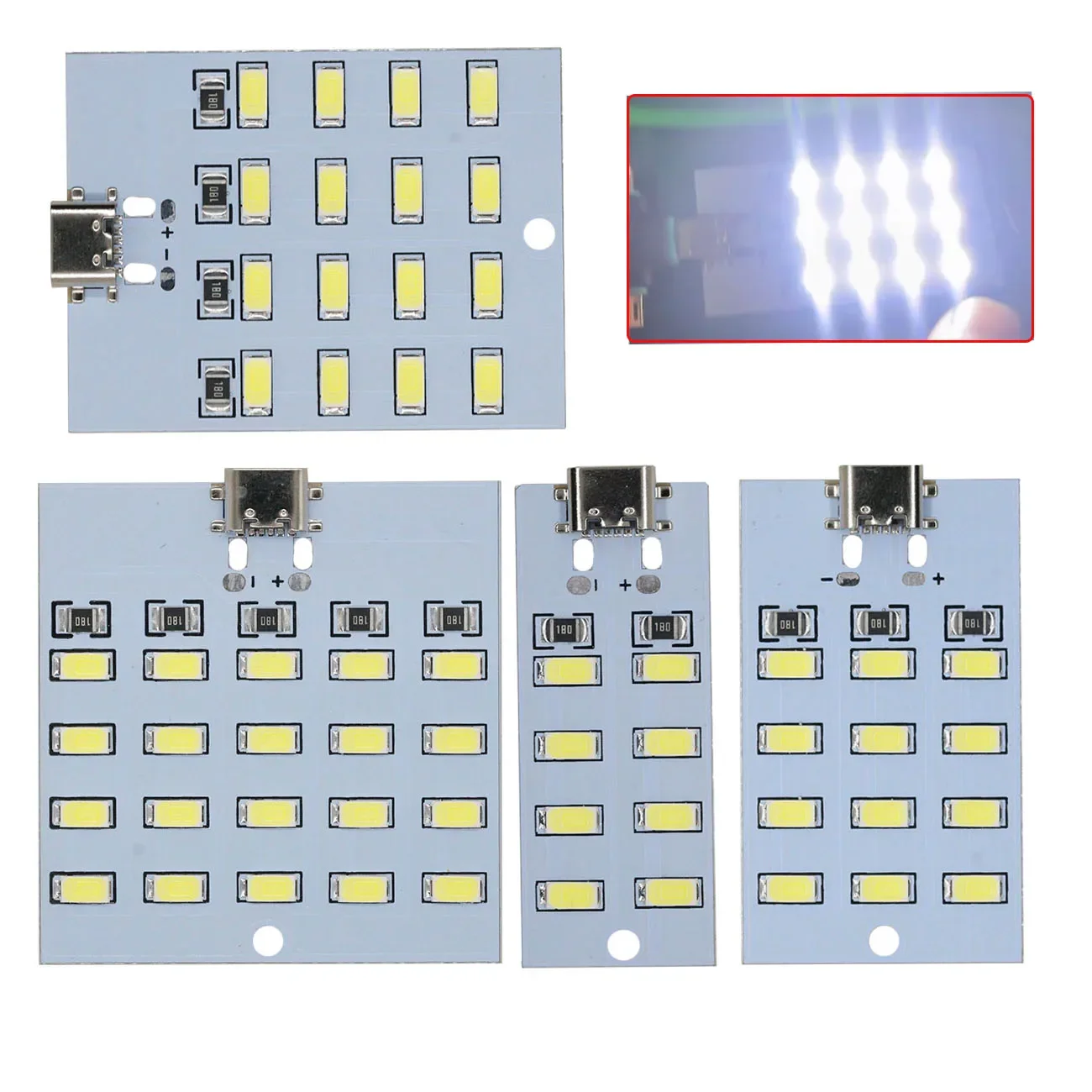 1PCS high quality 5730 smd 5V 430mA~470mA White Mirco Usb 5730 LED lighting panel USB mobile light Emergency light night light
