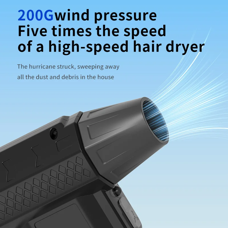 

99WRPM Powerful Turbo Air Blower 310g Blowing Force Strong Airflow Turbo Fan Power Bank Function Wireless Compressed Air Duster