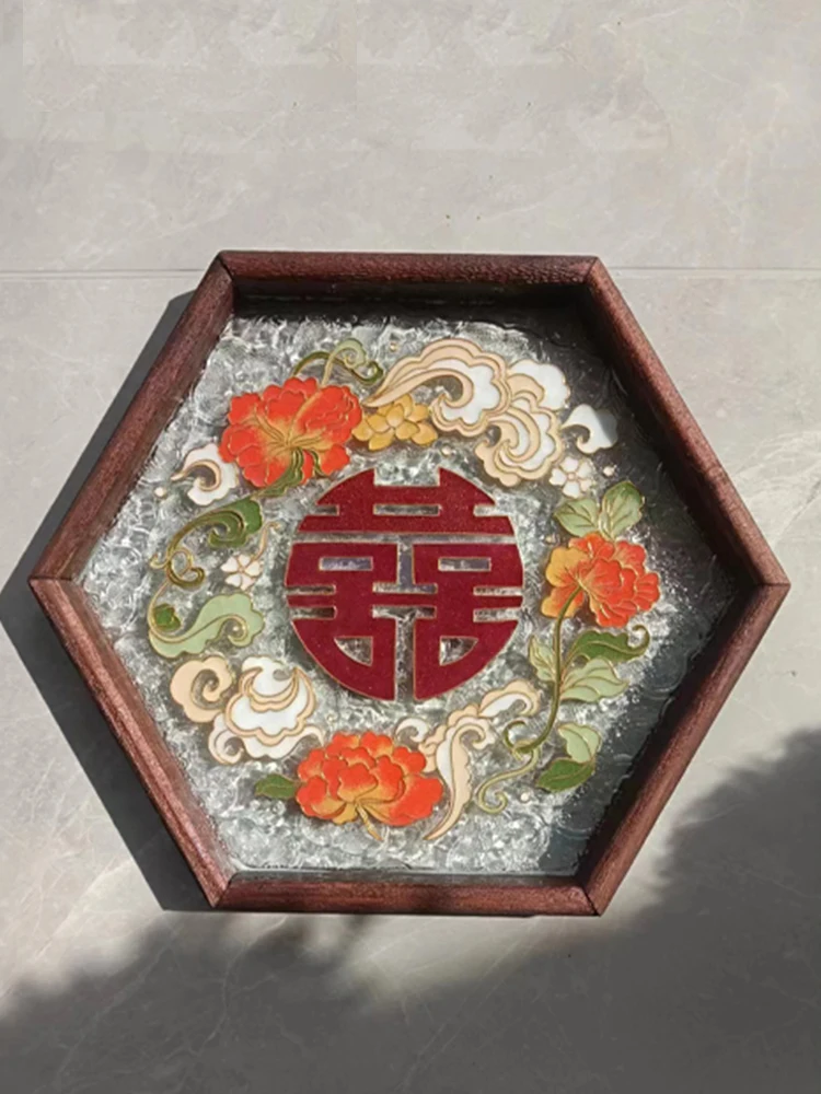 

Современный китайский эмалированный поднос ручной работы, свадебный подарок, подарок для молодоженов, невесты, сестры, молодых людей, креативный подарок