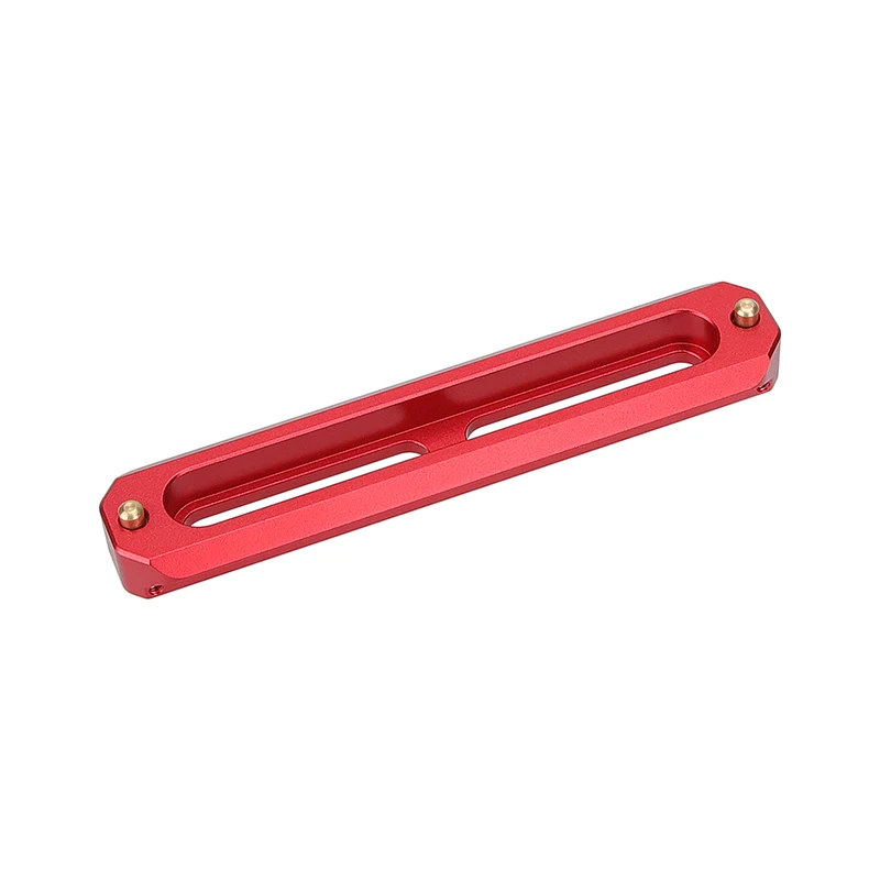 HDRIG Standard NATO Rail 100mm Red Color Quick Release Bar With Anti-fall Spring Pins For DSLR Camera Cage Rig