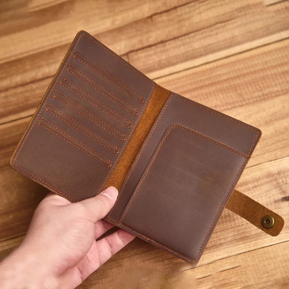 ZRCX Vintage Minimalist Genuine Leather Daily Card Holder for Men