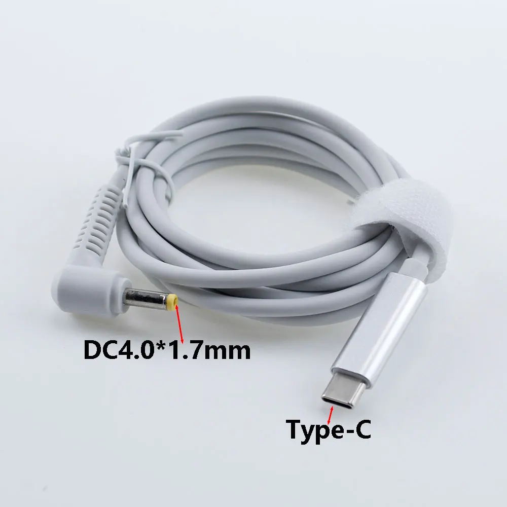 1Pcs (DC4.0 * 1.7mm) USB C-type PD Charging Cable DC Power Adapter Jack Converter to DC 4.0 X 1.7mm Male 90 Degree Right Angle