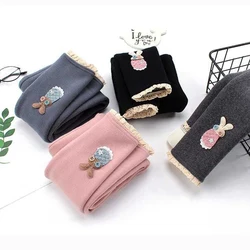 1pcs Autumn Winter Gir Legging Baby Plush Pant Kid Thermal Pants Children Fashion Korean Version Trouser Cartoon Slimming Bottom