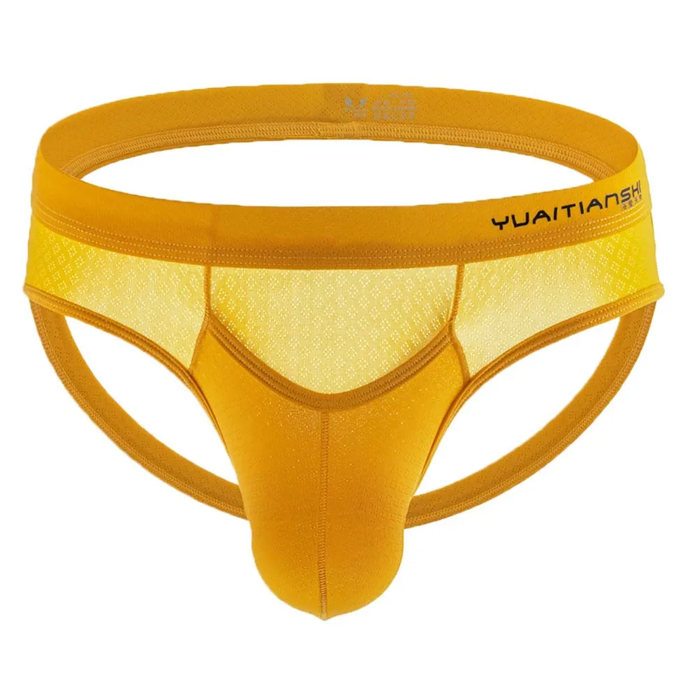 Comfortable G-string For Men Thong Solid Color G-String Mesh Panties 20 Spandex Fabric Various Sizes Available