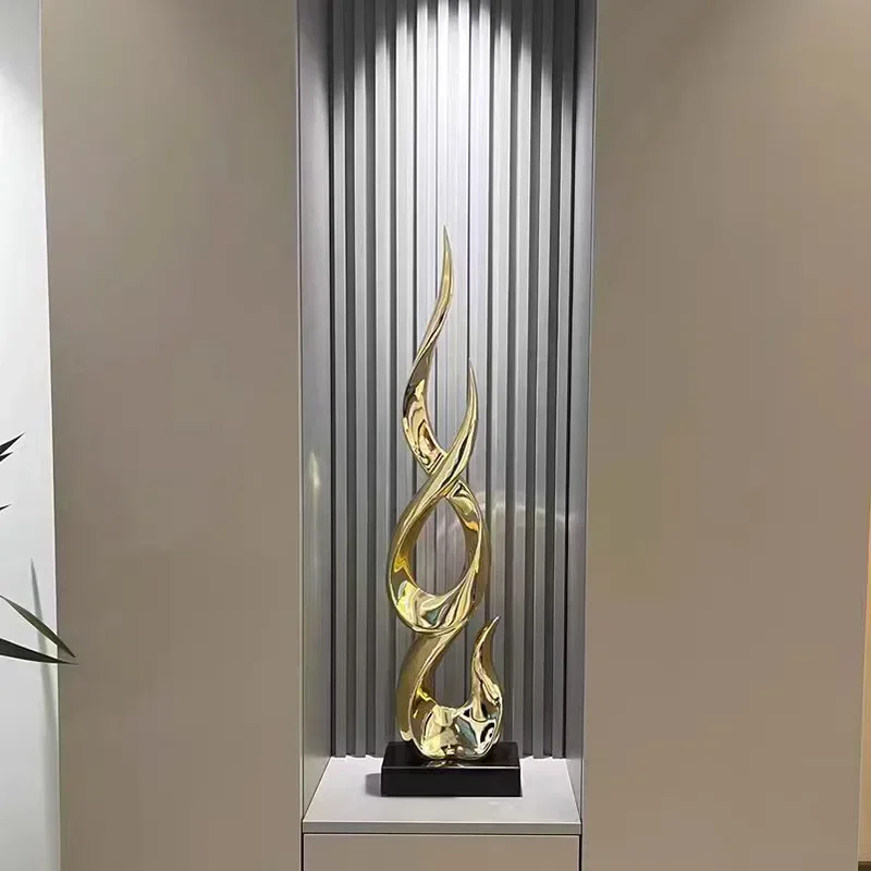 HYS light luxury high-end niche ornament electroplating section high living room porch TV cabinet niche model room decoration