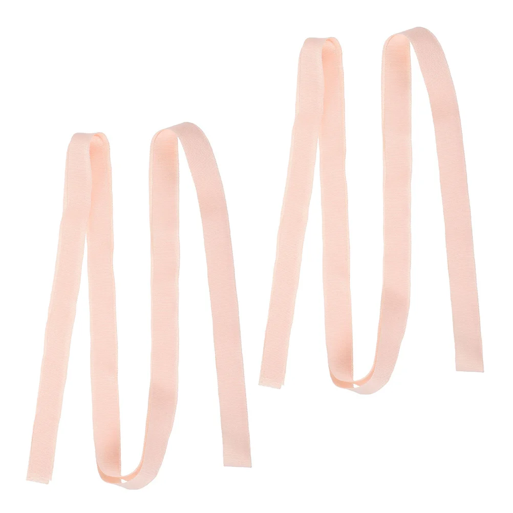 

2Pcs Ballet Pointe Shoes Ribbon Canvas Material Soft Comfortable Durable Nonslip Ideal for Dance Performances Woman Shoe Ribbons