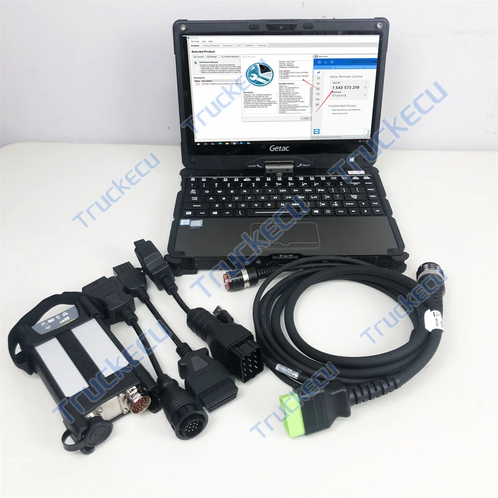 troubleshoot for vocom 2 interface commercial vehicle construction equipment industrial engine Tech tool diagnostic software lap