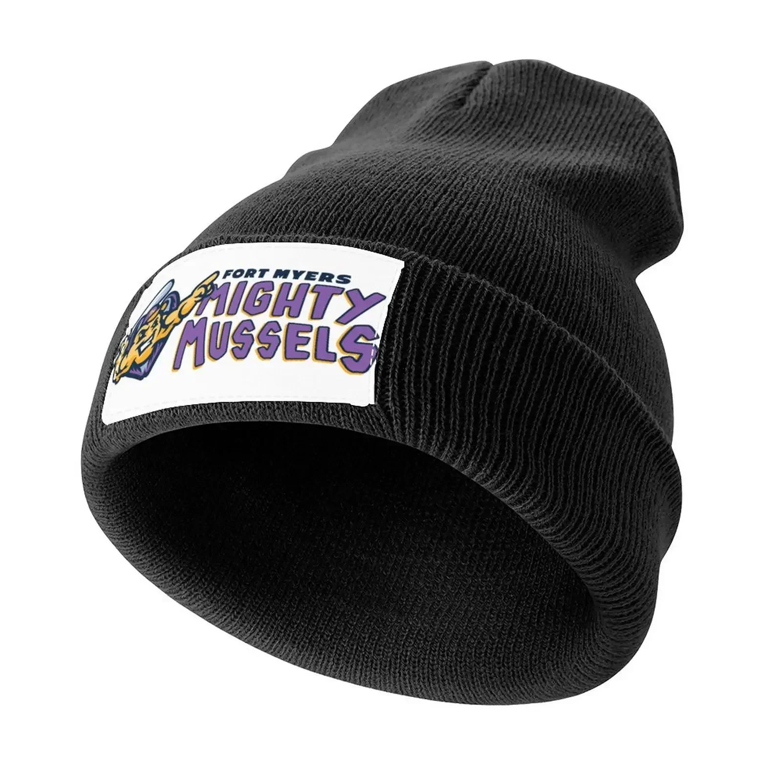 

The Fort-Myers Mighty-Mussels Logo Knitted Cap Golf Wear Anime Hat Golf Hat Man custom Hat Baseball For Men Women's