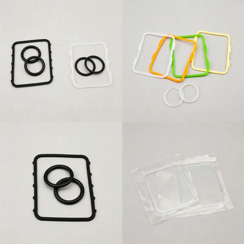 Heat Resistant Silicone O-ring Gasket Kit for Boro CP2/CP3/CP5 Square Seal Rings Transparent Glass Sheet Spare Part