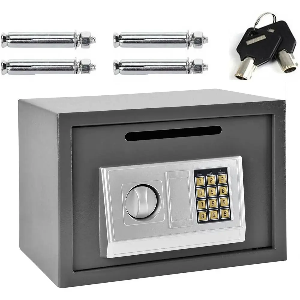 

Сейф-шкаф Saes из цельной стали с кодовым замком и ключом, для отелей или домашнего офиса, 31x20x20 см, 35x20x20 см