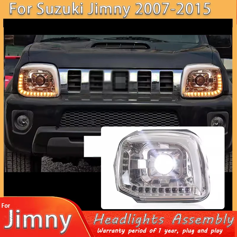 

Передняя фара для Suzuki Jimny 2007-2015 с LED-дневными ходовыми огнями и динамическим сигналом поворота, автомобильные аксессуары