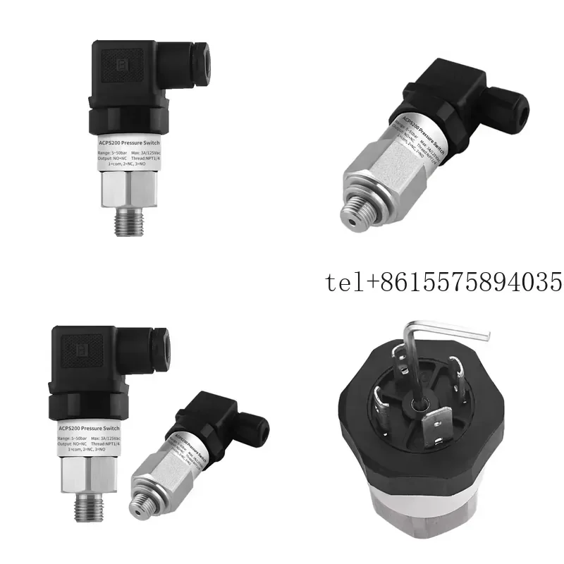 

hot 0.3-400Bar Adjustable Pressure Switch Mechanical Pressure Switch Pneumatic Hydraulic Oil Water Diaphragm Piston Pressure
