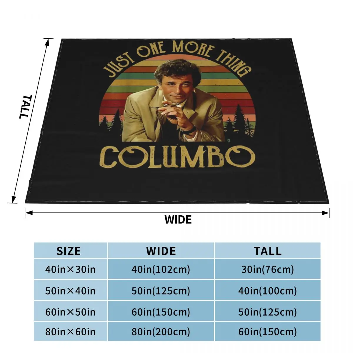 Men Women Just One More Thing-Columbo Columbo Inspired Movie Throw Blanket Luxury Brand Sofa Quilt Blankets