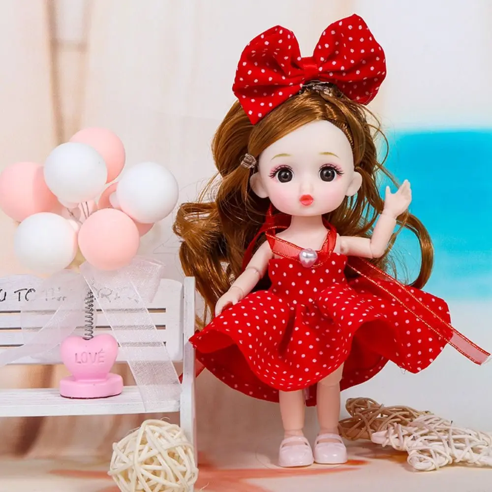 Mignon grands yeux 16 cm BJD 1/12 échelle mobile visage mignon BJD doux 16 cm Figure Bjd Mini 16 cm bricolage cadeaux
