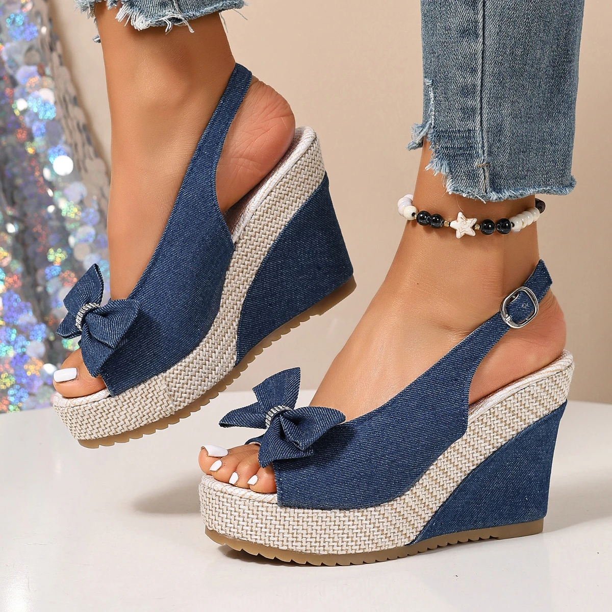 Vintage Fashion In 2026 - Vintage Rivet Decor Wedge Sandals for
