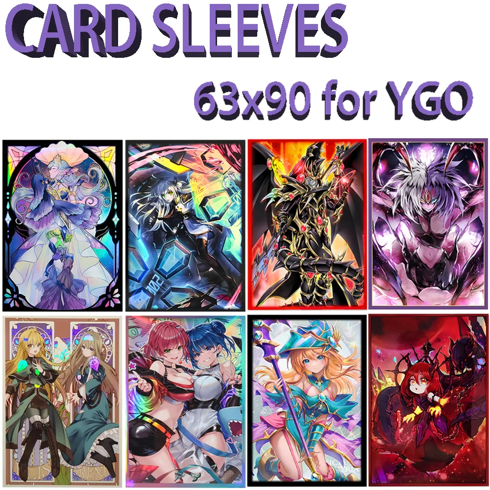 50PCS 63x90 Different Styles of Anime Card Sleeves and Game Card Protectors in Japanese Size Suitable for YGO Game Collectible