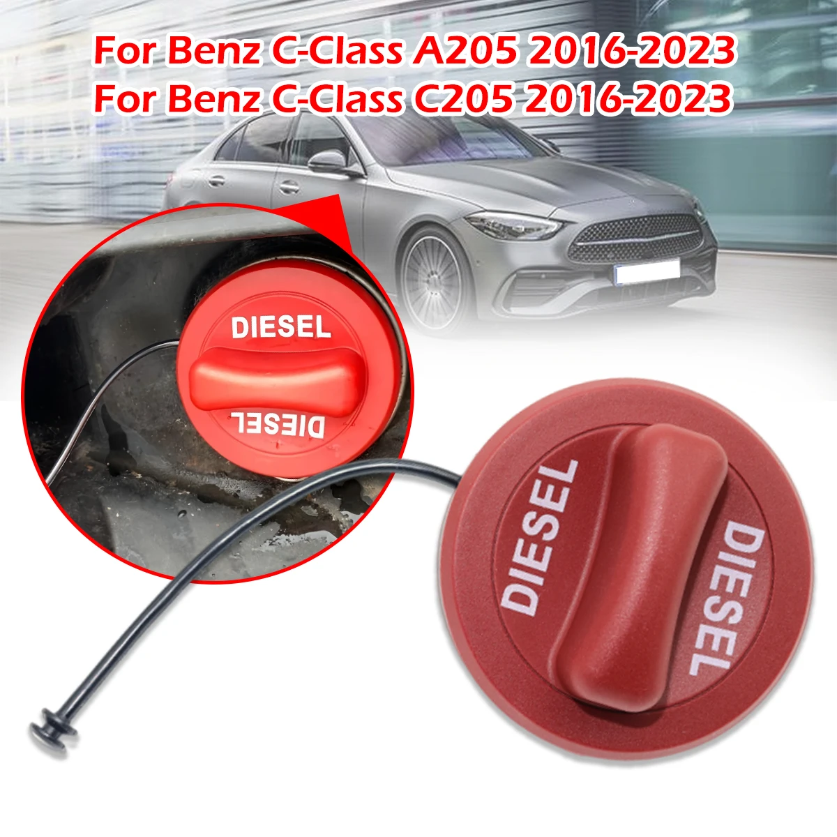 

Fuel Filler Screw Cap Automotive Diesel Tank Cover Car Replacement Part For Benz C-Class A205 C205 2016 2017 2018 2019 2020-2023