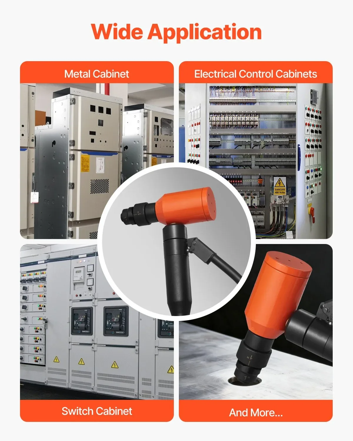 Hydraulic Hole Digger 6-10 Ton Hydraulic Knockout Set, 1/2" to 2" KO Tool Kit Hole Making Tool, KO Tools Kit W/6 Dies for Metal