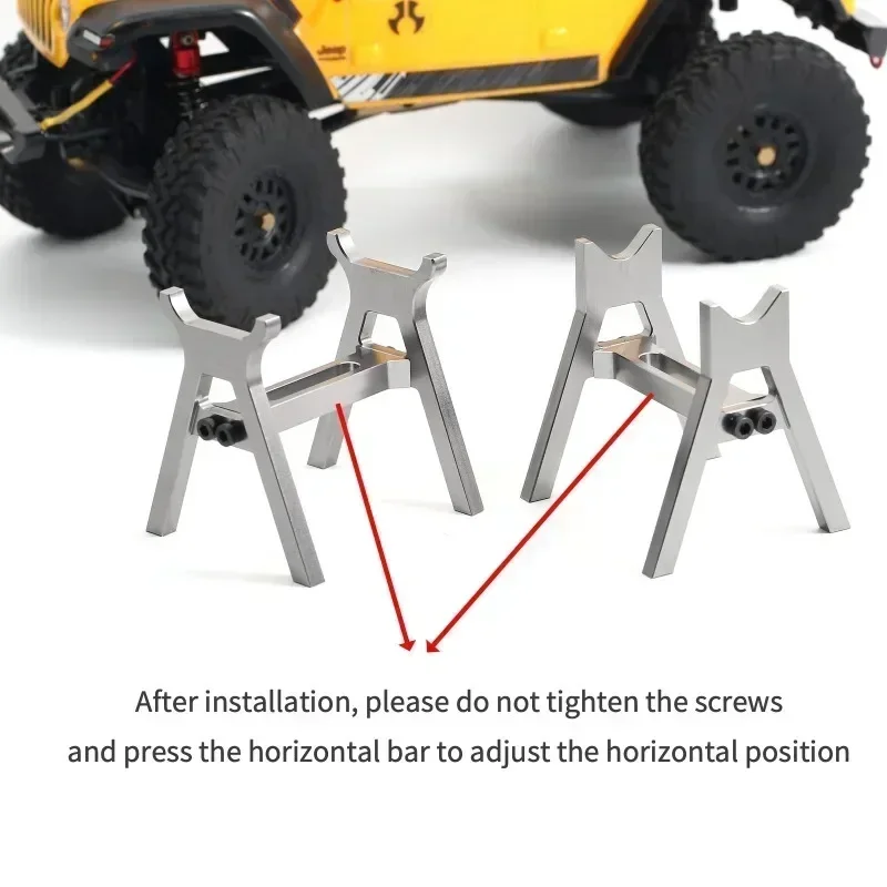 

1/18 1/24 RC Car Metal Display Stand Metal Jack Repair Tool for TRX4-M AX24 Fcx24 SCX24 C10 Deadbolt JLU B-17 Gladiator