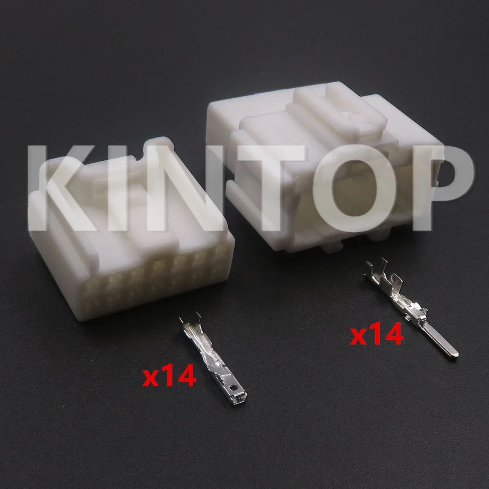 1 Set 14 Pins AC Assembly Automobile Plastic Housing Unsealed Adapter Auto Male Plug Female Socket Car Wire Cable Connector