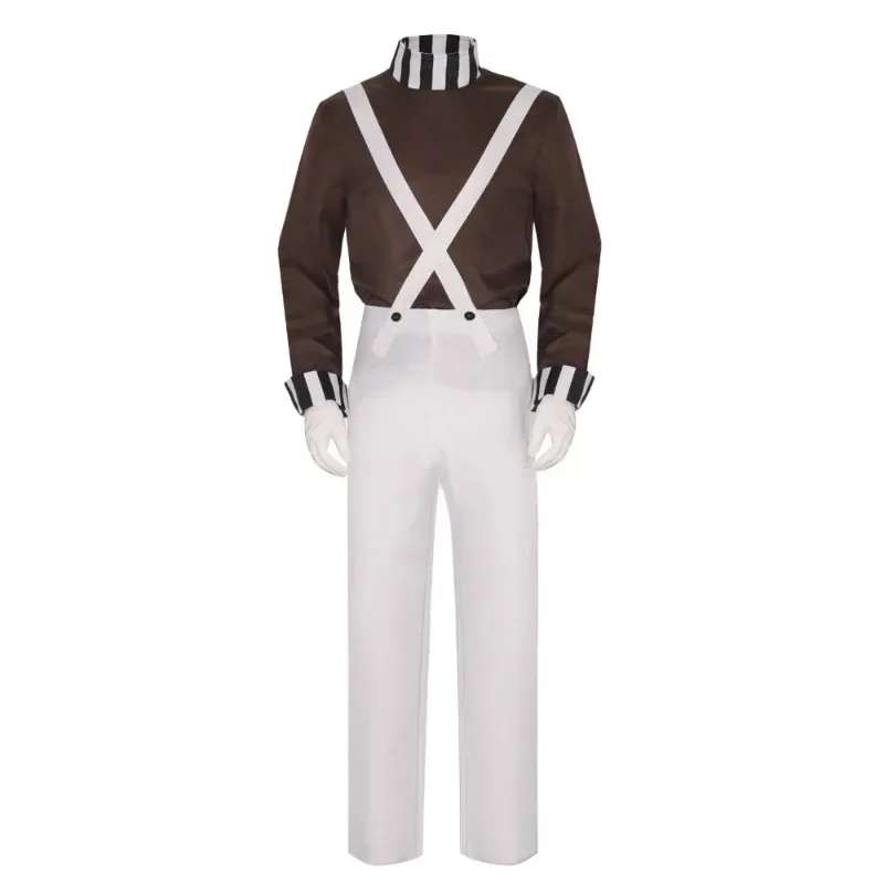 Movie Loompa Oompa Cosplay Costume Adults Chocolate Factory disguise Clothing Halloween Carnaval Party Suit