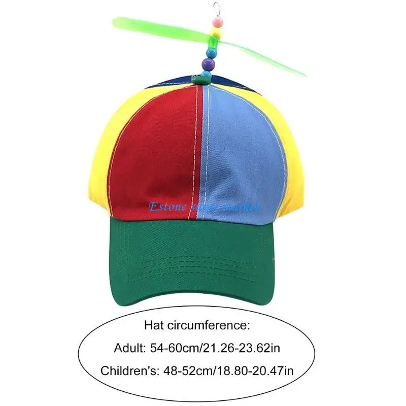 090B Helicopter Baseball Hat for Party Funny Sun Hat for Parent Child Outdoor Sun Hat  Propeller Hat