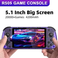 Consola de juegos portátil Retro R50S de 5,1 pulgadas, pantalla grande de 854x480, sistema Linux, reproductor de videojuegos de bolsillo portátil, regalos para niños