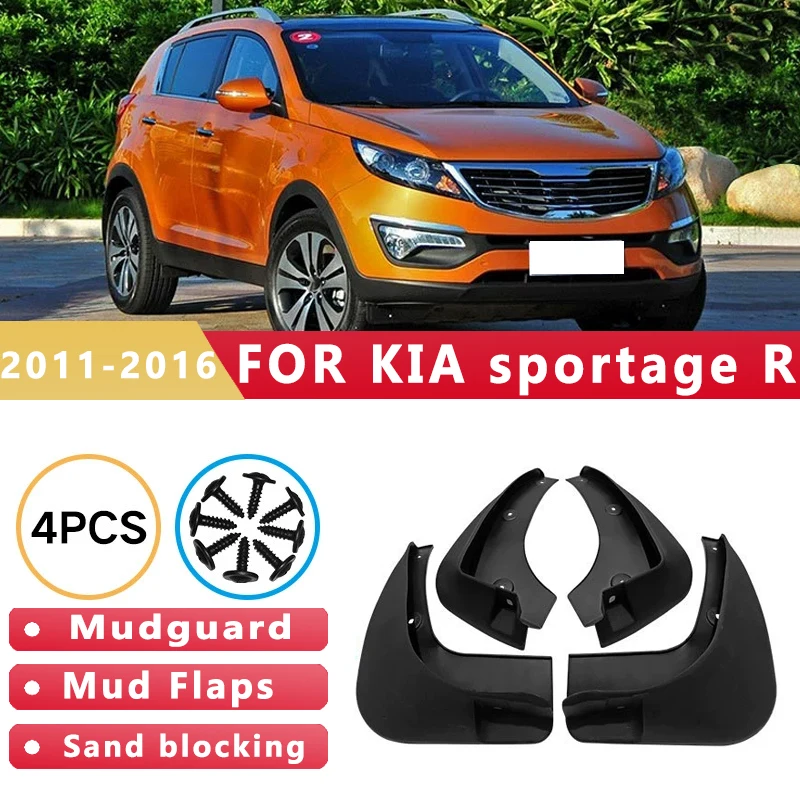 

Mud Flaps Fit for KIA Sportage R 2011-2016 2012 2013 2014 2015 Mudguards Tire Fenders Splash Proof Accessories Wheel Guards 4ps