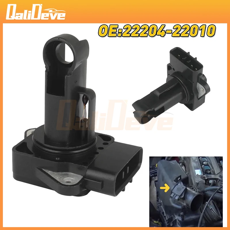 การไหลของอากาศเชิงมวลมิเตอร์ MAF SENSOR 22204-22010สำหรับ Toyota RAV4 Camry Lexus Scion Denso 197400-2030 22204-0C020