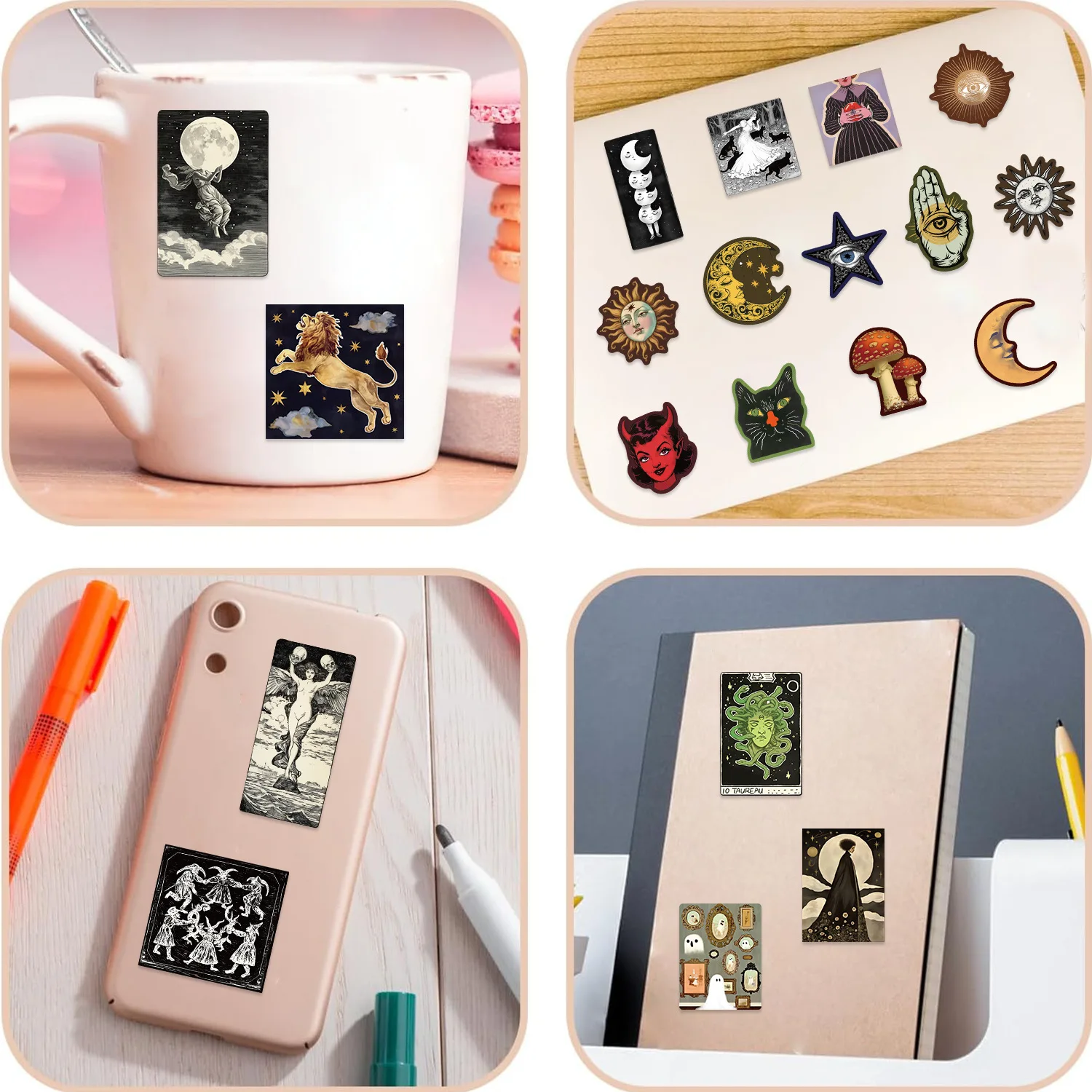 50 قطع غامضة السماوية هيئة الفن جماليات ملصقات الهاتف الغيتار المحمول دفتر حقيبة ملصق مضاد للمياه الاطفال اللعب